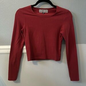 Groceries crop long sleeve top #446